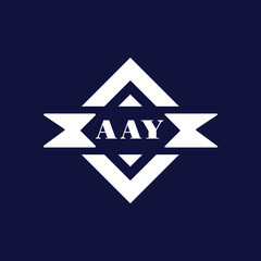 Abstract AAZ Monogram Logo Design on Blue Background
