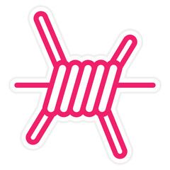 Barbed Wire Icon Style