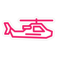 Army Helicopter Icon Style