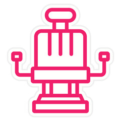 Barber Chair Icon Style