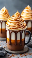 Spiced Hot Chocolate with Creamy Swirl.