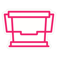 Milk Bucket Icon Style