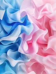 Obraz premium Generative AI illustration of colorful abstract background with pink and blue multicolored wavy surfaces