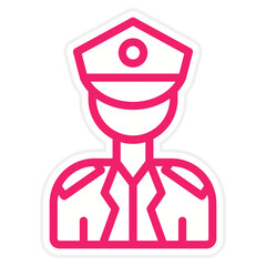 Obraz premium Officer Icon Style