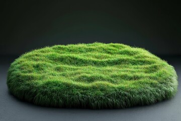 Fototapeta premium Round Grassy Mound - Lush Green Landscape Design