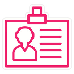 Police ID Card Icon Style