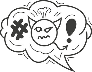 Artwork creatively uses symbols to replace curse words, capturing essence