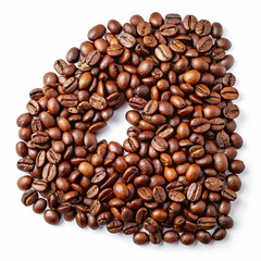 Coffee Beans isolated on transparent background  
