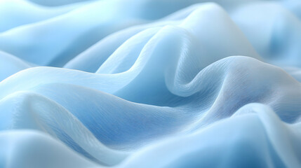 Obraz premium Blue fabric flowing in soft waves