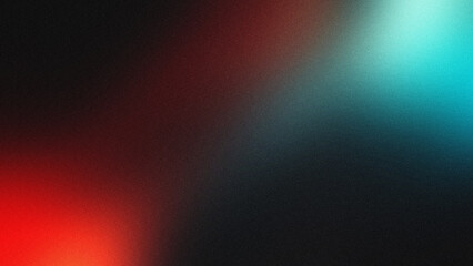 Vibrant abstract design with fluid color gradients blending into soft blur and glowing neon lights combined with grainy textures and wave patterns flowing in a rhythmic motion