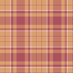 Modern Light Fawn Seamless Tartan Textile Design