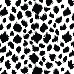 Intricate Leopard Line Art Vector Pattern