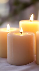 Scenic Burning Candles Close Up Photography