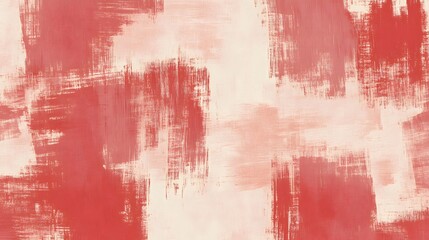 Obraz premium Painted brushstroke abstract art showing hues of red and cream colors