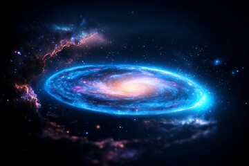 Naklejka premium Spiral Galaxy in Deep Space (1)