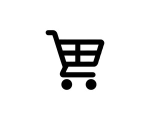 Shopping cart icon for online shopping and retail design. Line art shopping cart icon outline vector illustration 