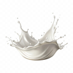 abstract 3d white liquid milk splash with clipping pathisolated on white 