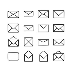 Email Envelope Icons Vector