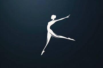 Obraz premium This captivating silhouette of a ballerina striking an elegant pose showcases the beauty of dance and movement, representing grace, artistry, and the passion of performance art.