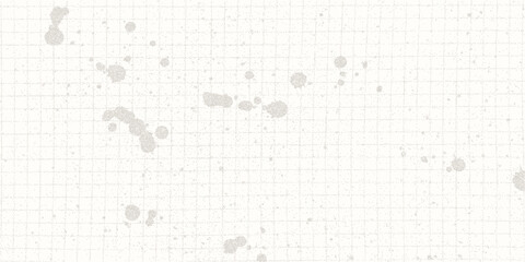 Textured checkered paper sheet with ink splashes and paint drips. Gritty halftone textures and stains, dynamic layered grunge effect.