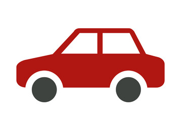 Fototapeta premium red car isolated on white