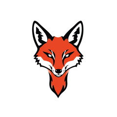 Fox logo. Fox head mascot logo vector illustration. Unique fox logo, fox illustration. 
