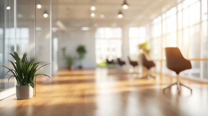 Show off a contemporary office space - blured interior background for your presentation, copy space illustration