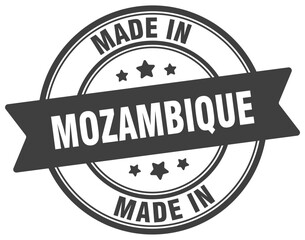 Made in Mozambique round sign. Made in Mozambique stamp.