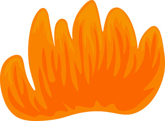 A bright and playful cartoon orange seaweed, perfect for marine-themed designs, children's illustrations, underwater projects, posters, stickers