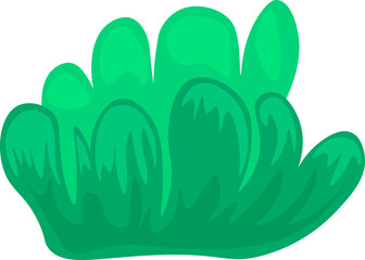 A whimsical and wavy cartoon turquoise seaweed, perfect for marine-themed designs, children's illustrations, underwater projects, posters, stickers