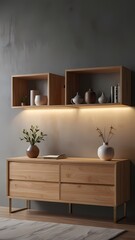 Modern living room with stylish furniture and decor in a luxurious interior design