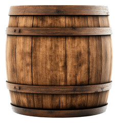 Obraz premium Crafting rustic wooden barrels for home workshop diy isolated on transparent background