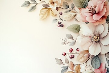 Timeless Blooms A Pastel Floral Elegance 