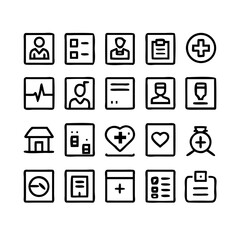 Hospital UI Icons Vector