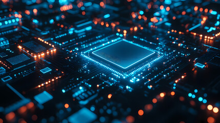 Fototapeta premium Advanced Microchip Technology Circuit Board