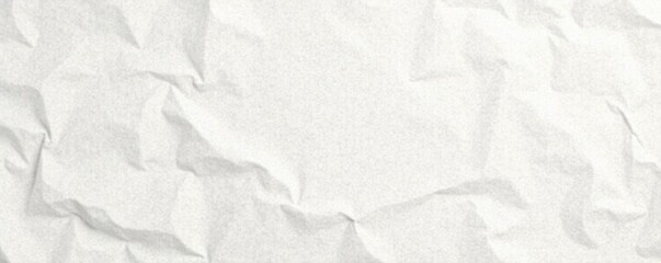 Naklejka premium White paper with random wrinkles and creases, perfect for creating a vintage or nostalgic atmosphere, paper texture, crumpled background, aged effect