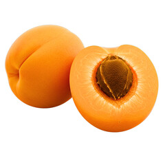Single apricot fruit isolated on transparent background 4