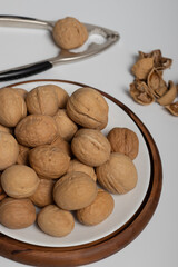 Walnuts and nutcracker