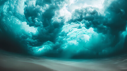 Naklejka premium Azure Oceanic Wavescape