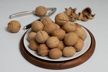 Walnuts and nutcracker