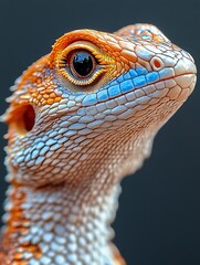 Fototapeta premium Lizard Portrait Closeup Nature