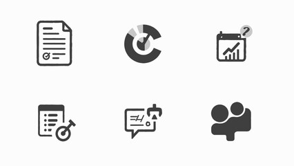 Professional Dark-Themed Corporate Icons – Finance, Analytics, Cloud Computing, and Online Communication in Flat Black Design