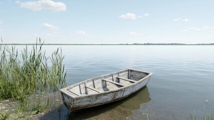 Fototapeta premium boat on the lake
