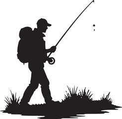 fisherman with fishing rod