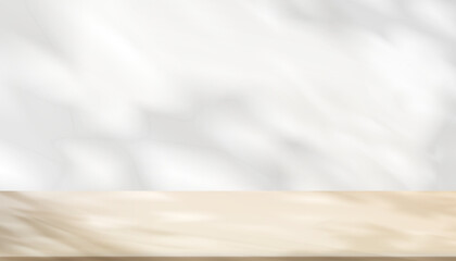 Obraz premium white wall with shadow leaves studio_26mar25