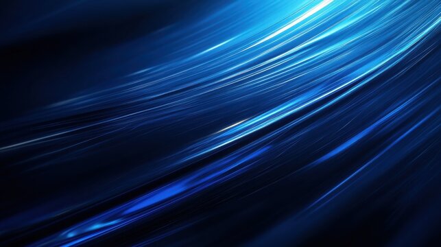 A futuristic, dark blue background with blurred lines and streaks of light. This design suggests speed, movement, and high technology. It's perfect for templates that need a dynamic look.