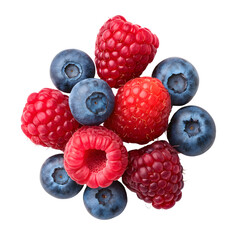 Fresh berries on Transparent background.