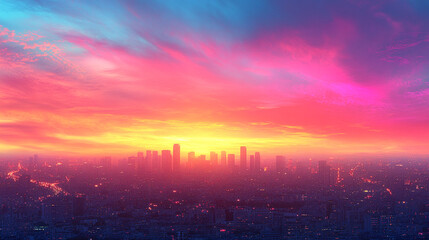 Naklejka premium Sky with a soft pastel hue at dawn