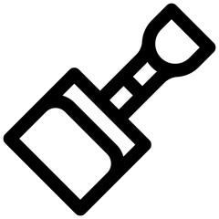Spade. Editable stroke vector icon.