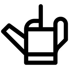 Obraz premium Watering can. Editable stroke vector icon.